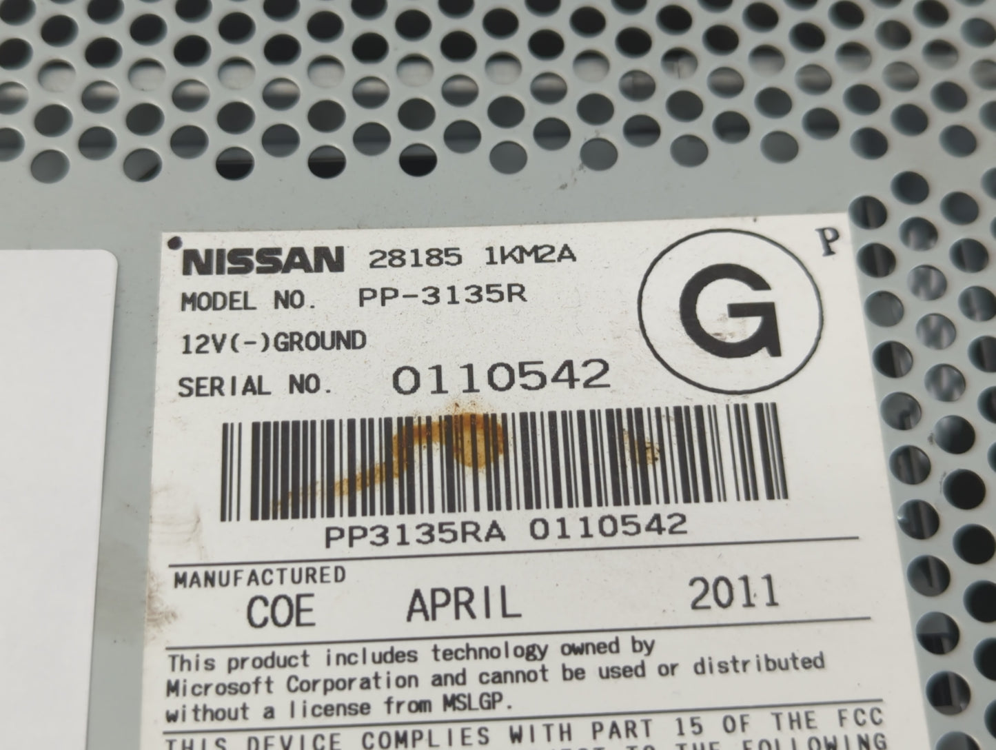 2011-2014 Nissan Juke Radio AM FM Cd Player Receiver Replacement P/N:28185 1KM2A Fits Fits 2011 2012 2013 2014 OEM Used Auto