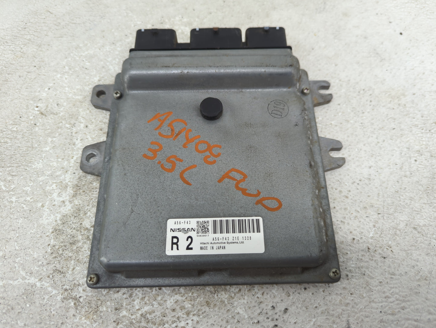 2011 Nissan Maxima PCM Engine Control Computer ECU ECM PCU OEM P/N:A56-F43 Fits OEM Used Auto Parts - Oemusedautoparts1.com