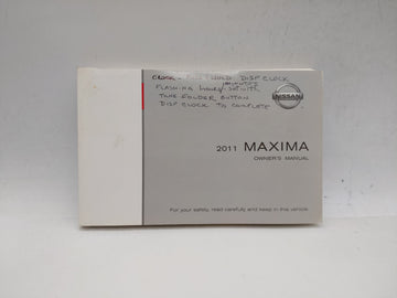 2011 Nissan Maxima Owners Manual Book Guide OEM Used Auto Parts - Oemusedautoparts1.com