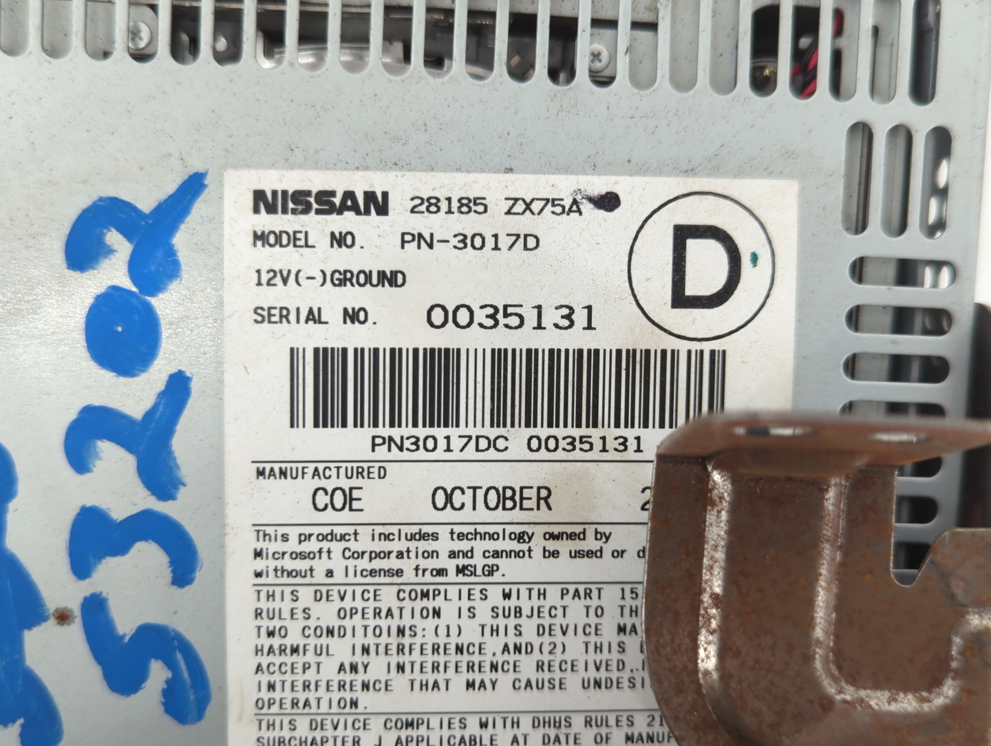 2011-2011 Nissan Maxima Am Fm Cd Player Radio Receiver - Oemusedautoparts1.com
