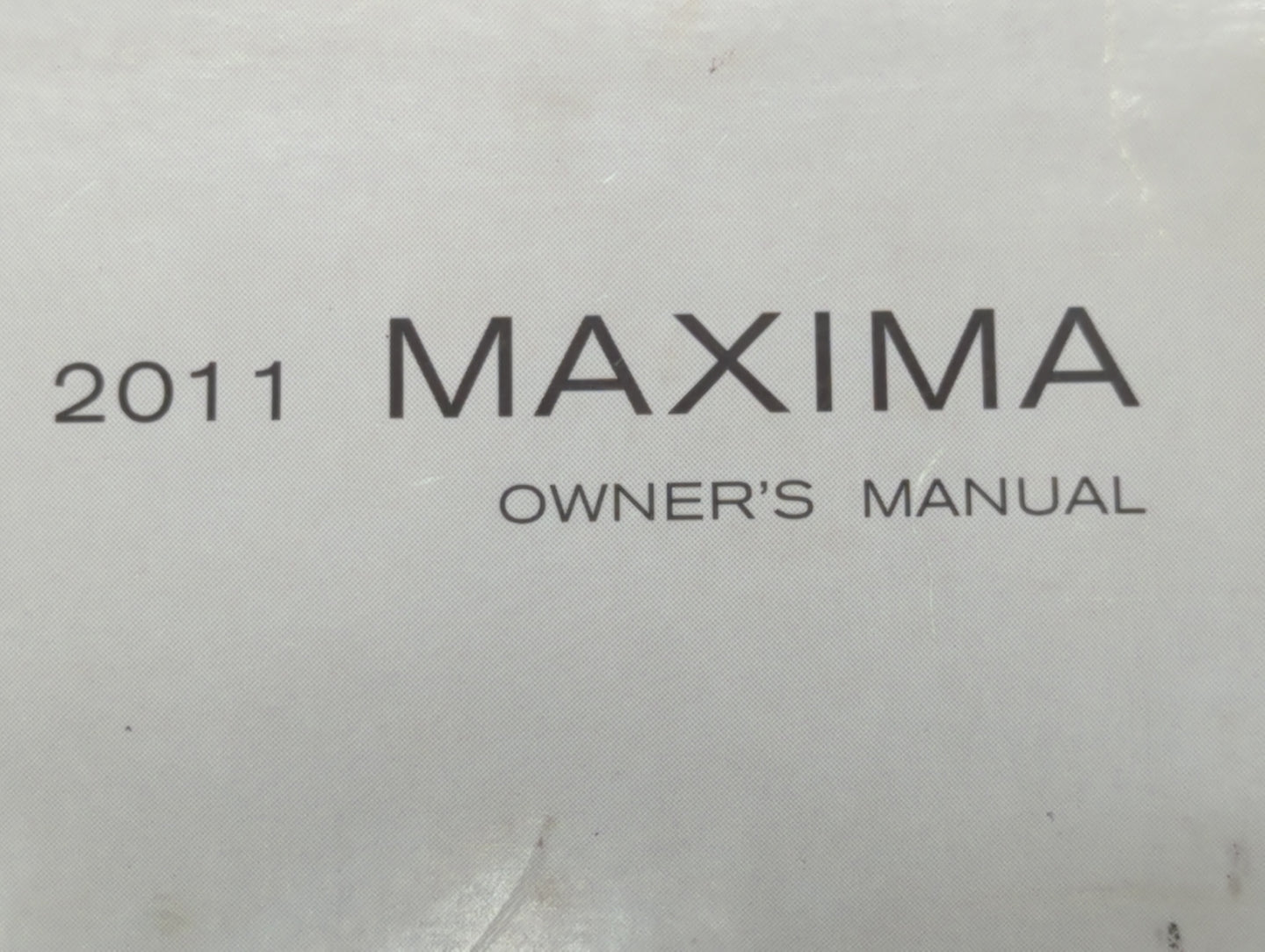 2011 Nissan Maxima Owners Manual Book Guide OEM Used Auto Parts - Oemusedautoparts1.com
