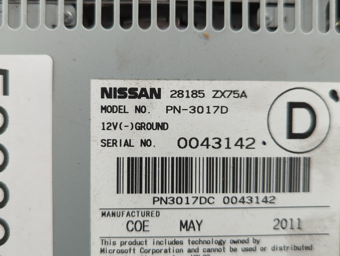 2011-2011 Nissan Maxima Am Fm Cd Player Radio Receiver - Oemusedautoparts1.com