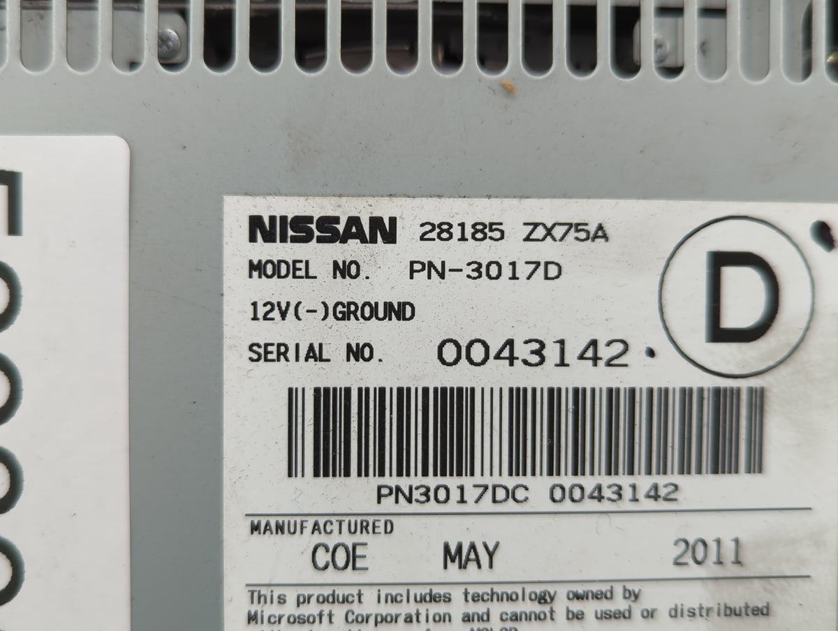 2011-2011 Nissan Maxima Am Fm Cd Player Radio Receiver 522890 - Oemusedautoparts1.com