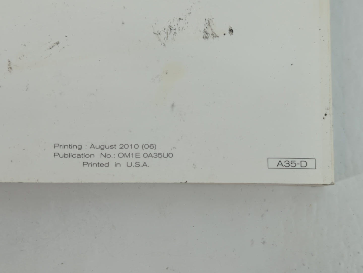 2011 Nissan Maxima Owners Manual Book Guide P/N:OM1E 0A35U0 OEM Used Auto Parts - Oemusedautoparts1.com