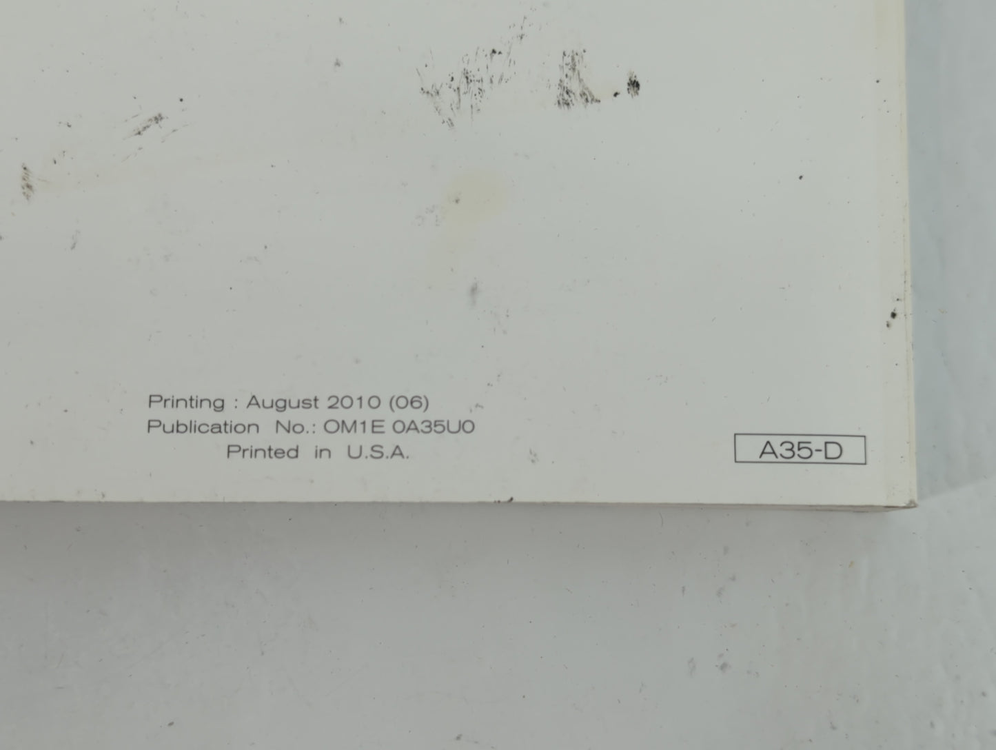 2011 Nissan Maxima Owners Manual Book Guide P/N:OM1E 0A35U0 OEM Used Auto Parts - Oemusedautoparts1.com