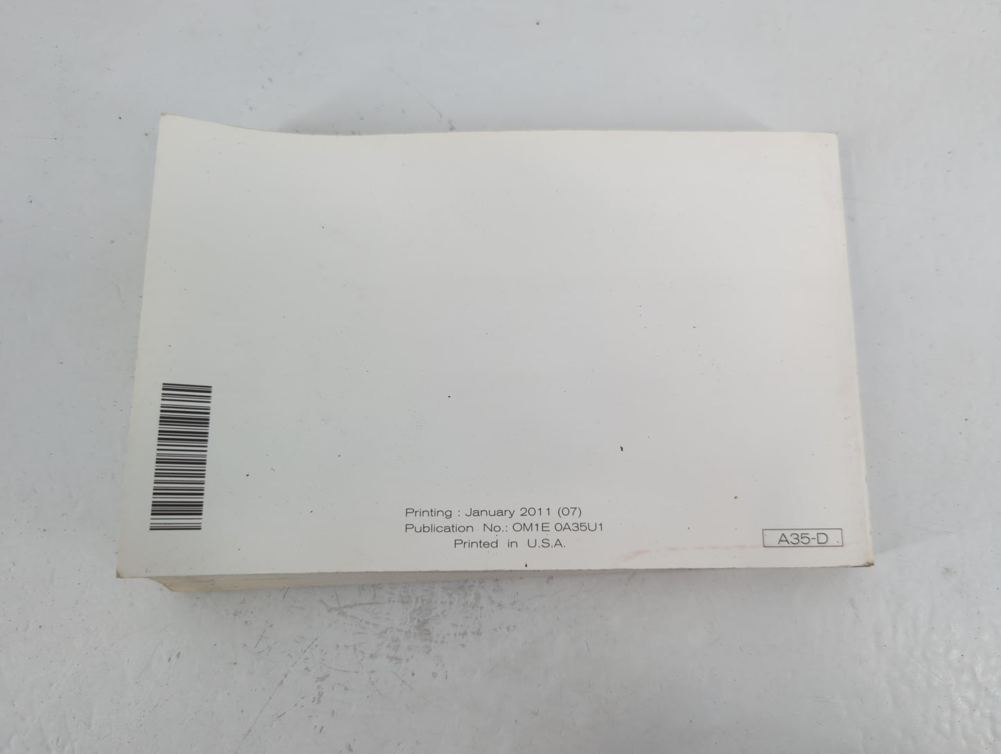 2011 Nissan Maxima Owners Manual Book Guide P/N:OM1E 0A35U1 OEM Used Auto Parts - Oemusedautoparts1.com