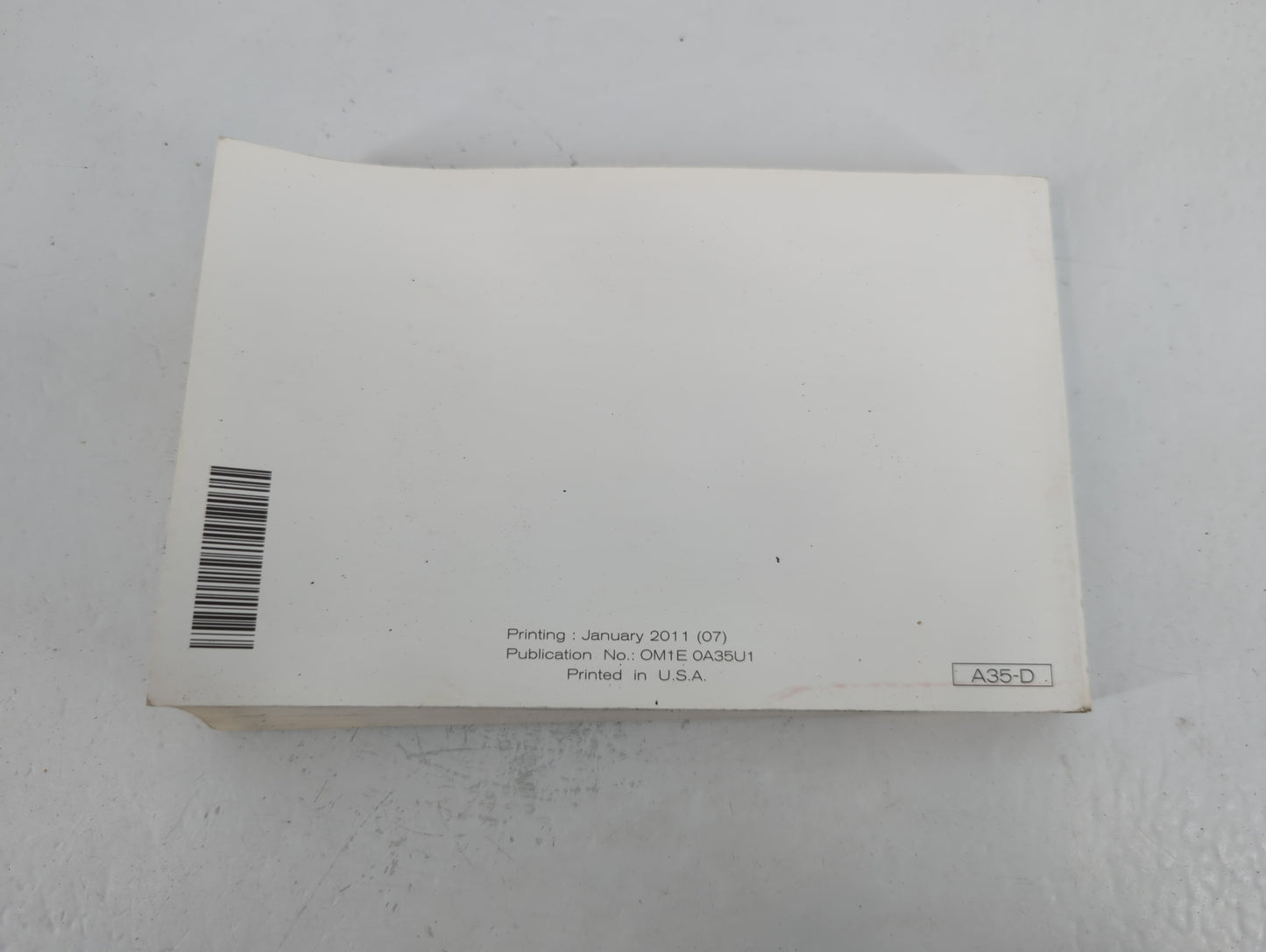 2011 Nissan Maxima Owners Manual Book Guide P/N:OM1E 0A35U1 OEM Used Auto Parts - Oemusedautoparts1.com