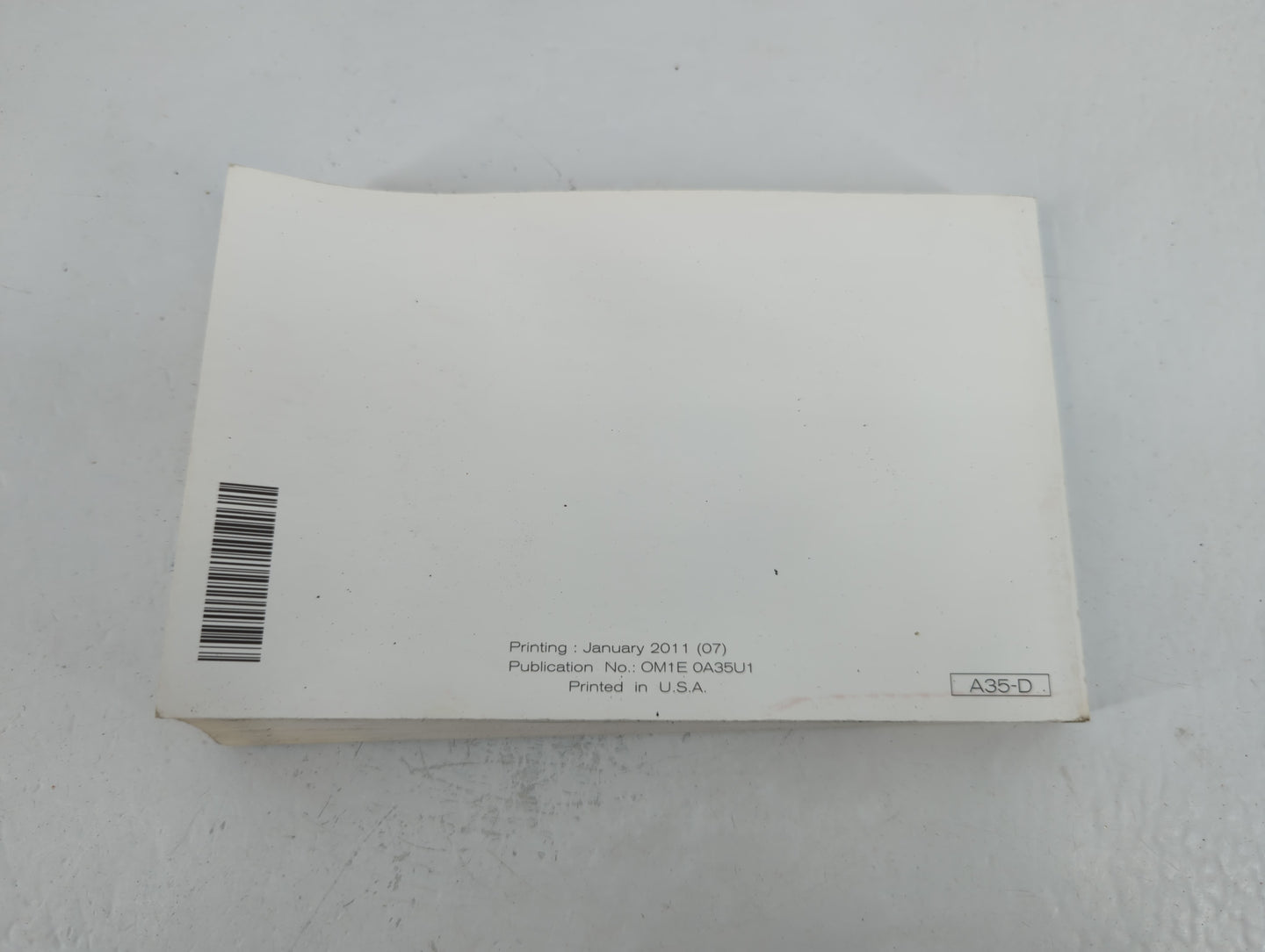 2011 Nissan Maxima Owners Manual Book Guide P/N:OM1E 0A35U1 OEM Used Auto Parts - Oemusedautoparts1.com
