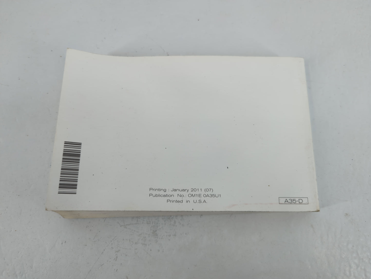 2011 Nissan Maxima Owners Manual Book Guide P/N:OM1E 0A35U1 OEM Used Auto Parts - Oemusedautoparts1.com