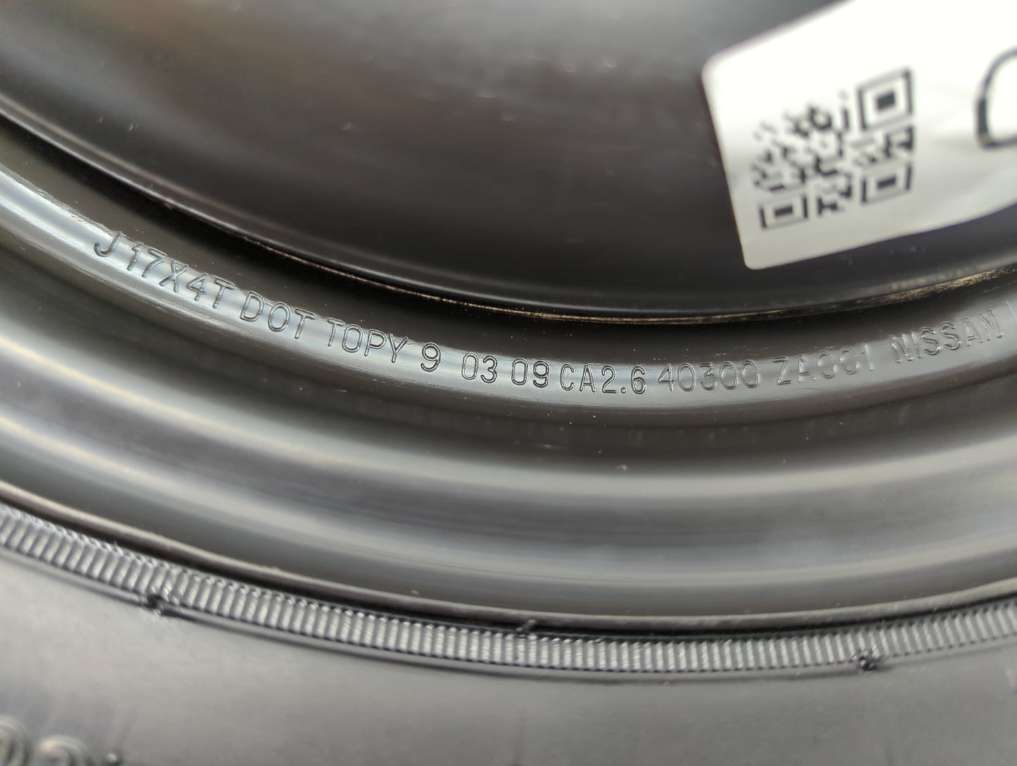 2004-2022 Nissan Maxima Spare Donut Tire Wheel Rim Oem - Oemusedautoparts1.com