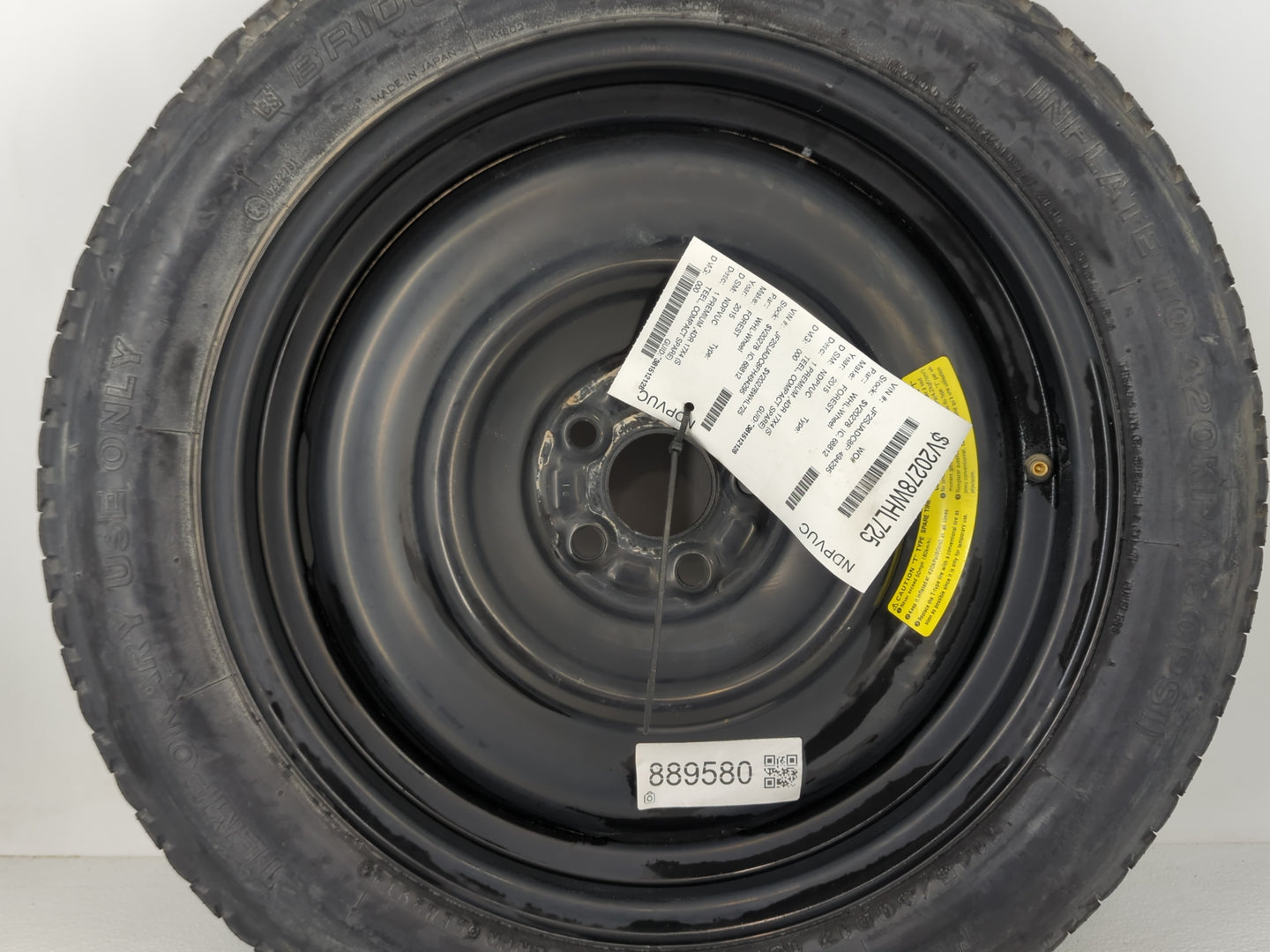 2004-2022 Nissan Maxima Spare Donut Tire Wheel Rim Oem - Oemusedautoparts1.com