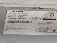 2011-2012 Nissan Murano Radio AM FM Cd Player Receiver Replacement P/N:2591A1SX5A CV-VN596AD Fits OEM Used Auto Parts - Oemu