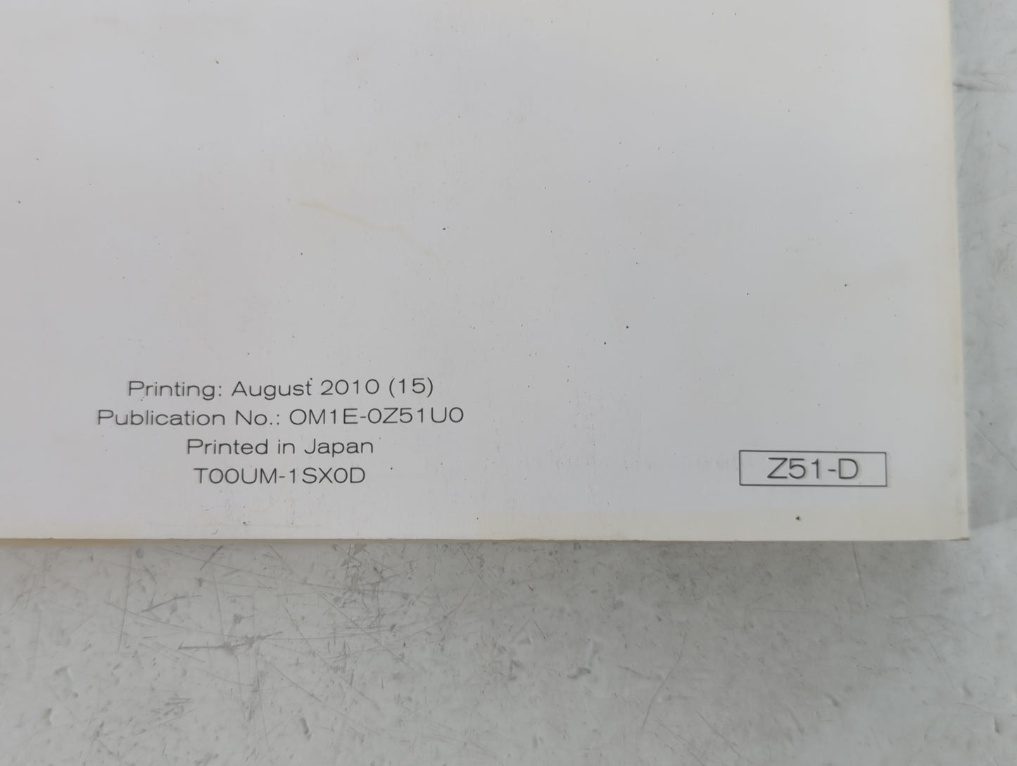 2011 Nissan Murano Owners Manual Book Guide P/N:OM1E-0Z51U0 OEM Used Auto Parts - Oemusedautoparts1.com
