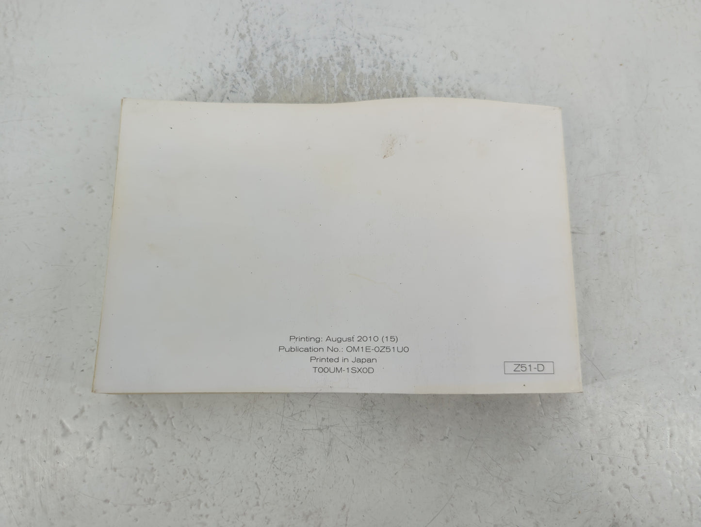 2011 Nissan Murano Owners Manual Book Guide P/N:OM1E-0Z51U0 OEM Used Auto Parts - Oemusedautoparts1.com