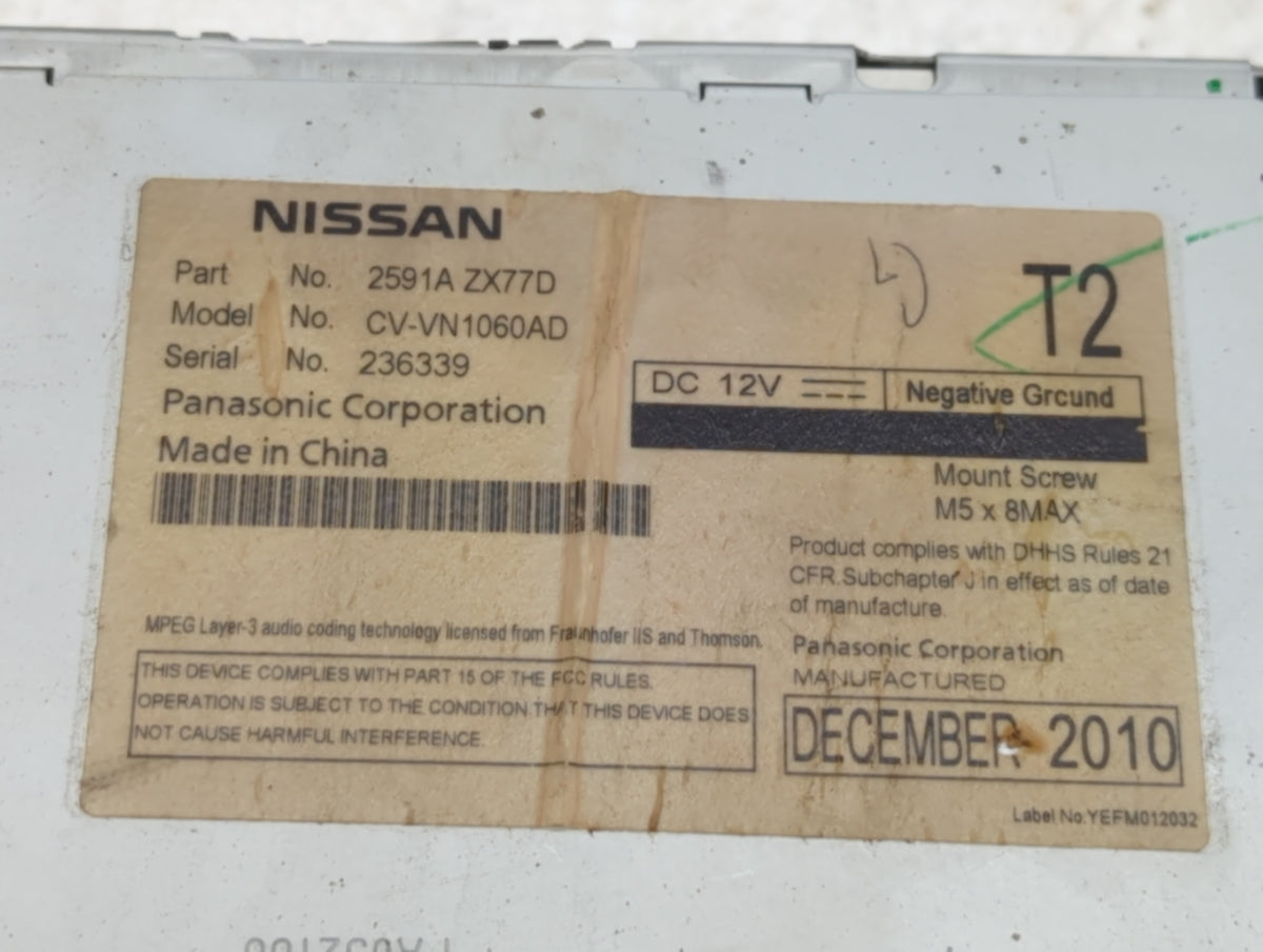 2011-2014 Nissan Murano Am Fm Cd Player Radio Receiver 726364 - Oemusedautoparts1.com