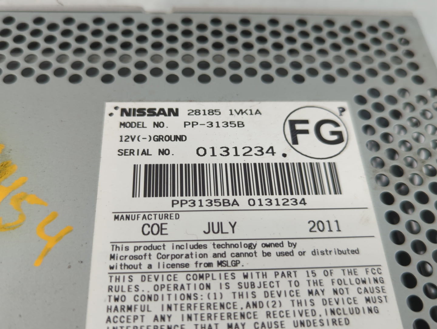 2011-2015 Nissan Rogue Radio AM FM Cd Player Receiver Replacement P/N:28185 1VK1A Fits Fits 2011 2012 2013 2014 2015 OEM Use