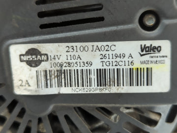 2011-2015 Nissan Rogue Alternator Replacement Generator Charging Assembly Engine OEM P/N:23100 JA02C Fits OEM Used Auto Parts