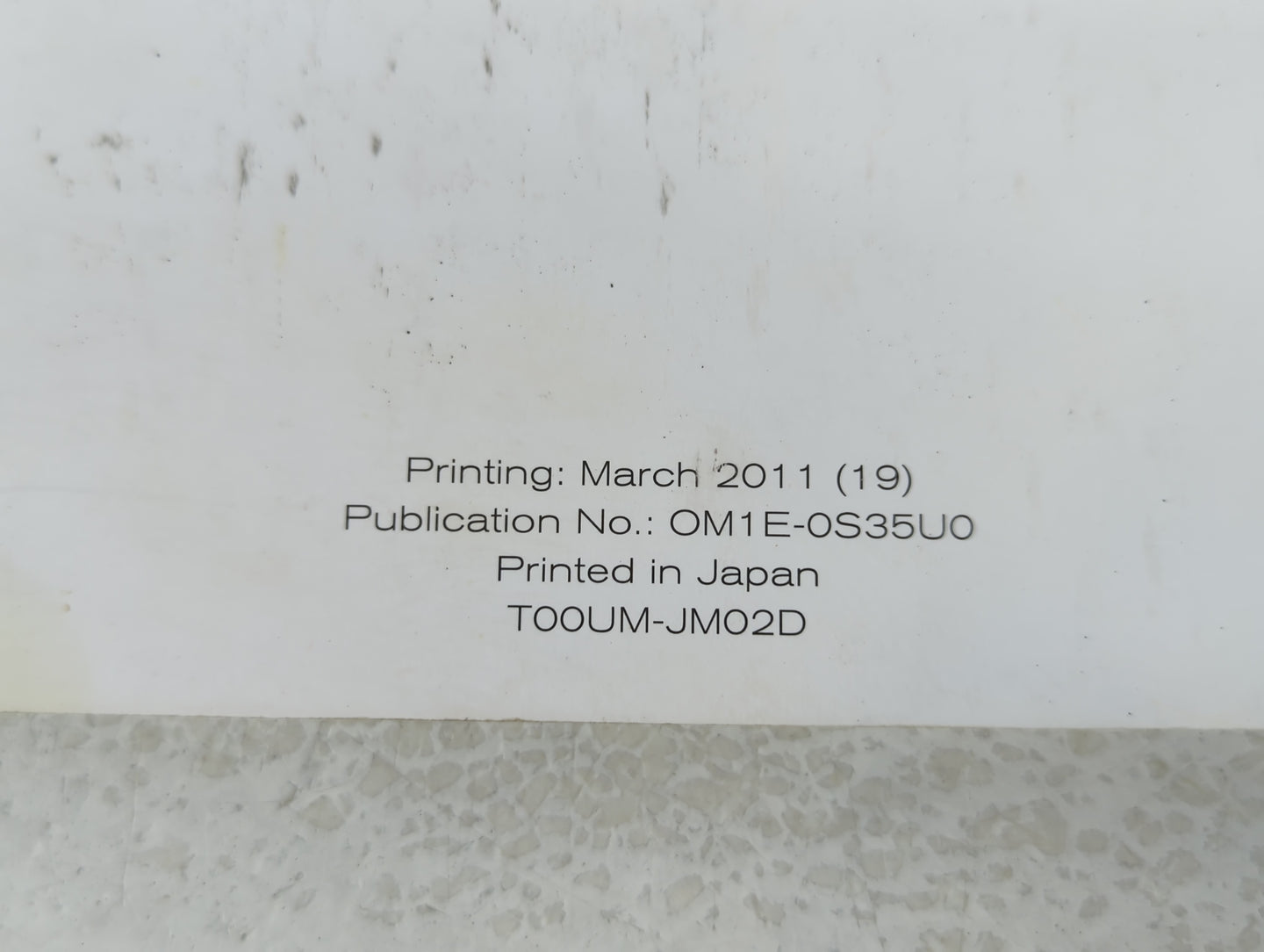 2011 Nissan Rogue Owners Manual Book Guide P/N:OM1E 0S35U0 OEM Used Auto Parts - Oemusedautoparts1.com