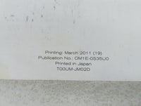 2011 Nissan Rogue Owners Manual Book Guide P/N:OM1E 0S35U0 OEM Used Auto Parts - Oemusedautoparts1.com