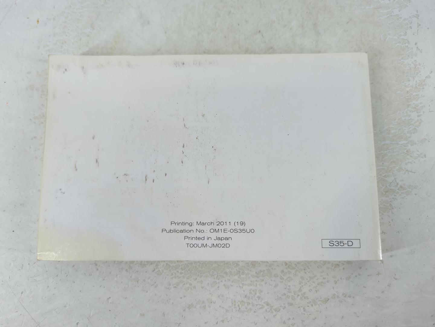 2011 Nissan Rogue Owners Manual Book Guide P/N:OM1E 0S35U0 OEM Used Auto Parts - Oemusedautoparts1.com