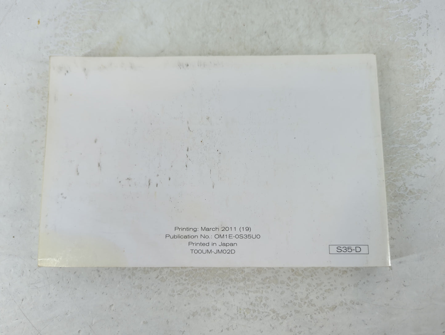 2011 Nissan Rogue Owners Manual Book Guide P/N:OM1E 0S35U0 OEM Used Auto Parts - Oemusedautoparts1.com