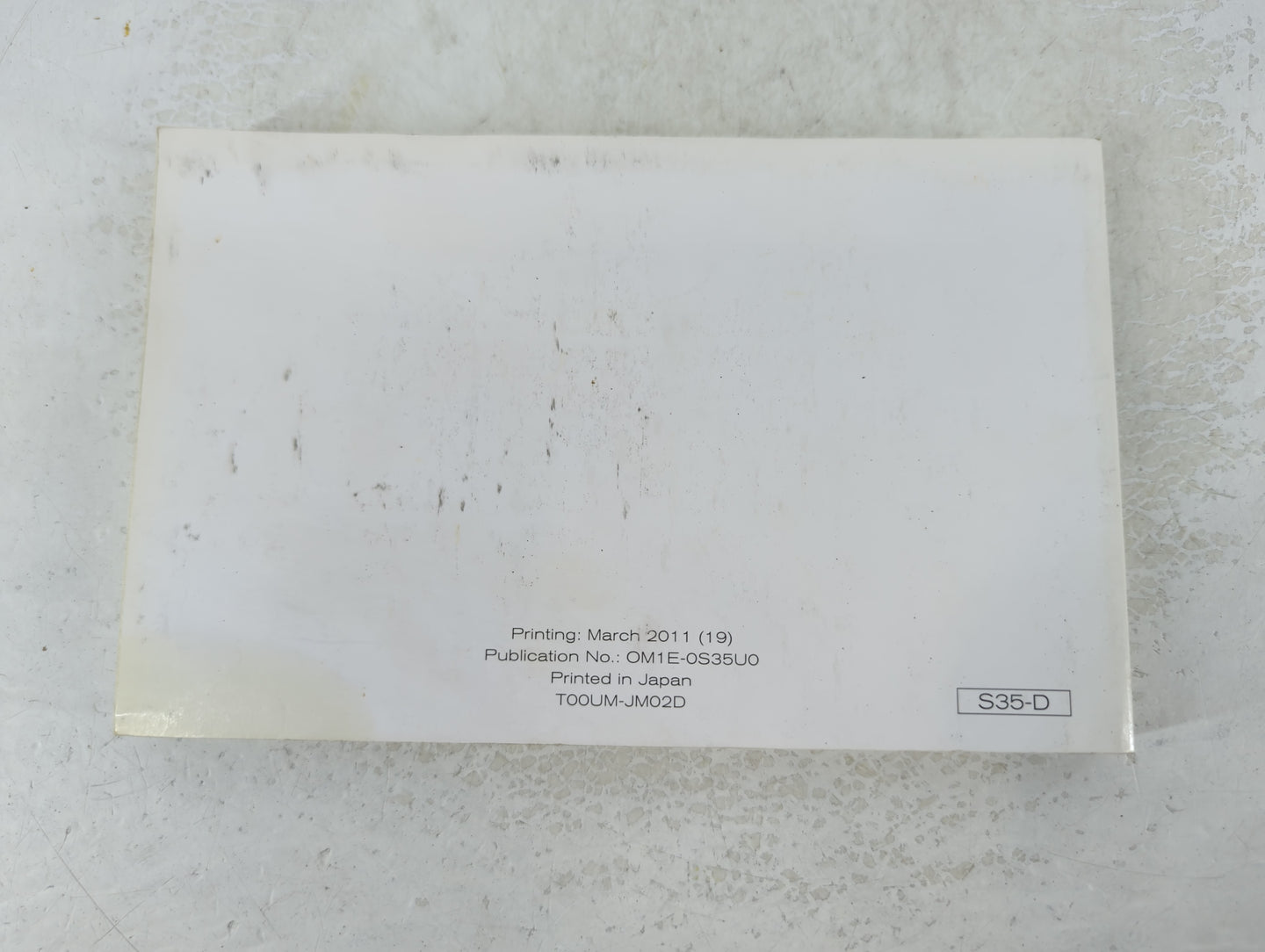 2011 Nissan Rogue Owners Manual Book Guide P/N:OM1E 0S35U0 OEM Used Auto Parts - Oemusedautoparts1.com