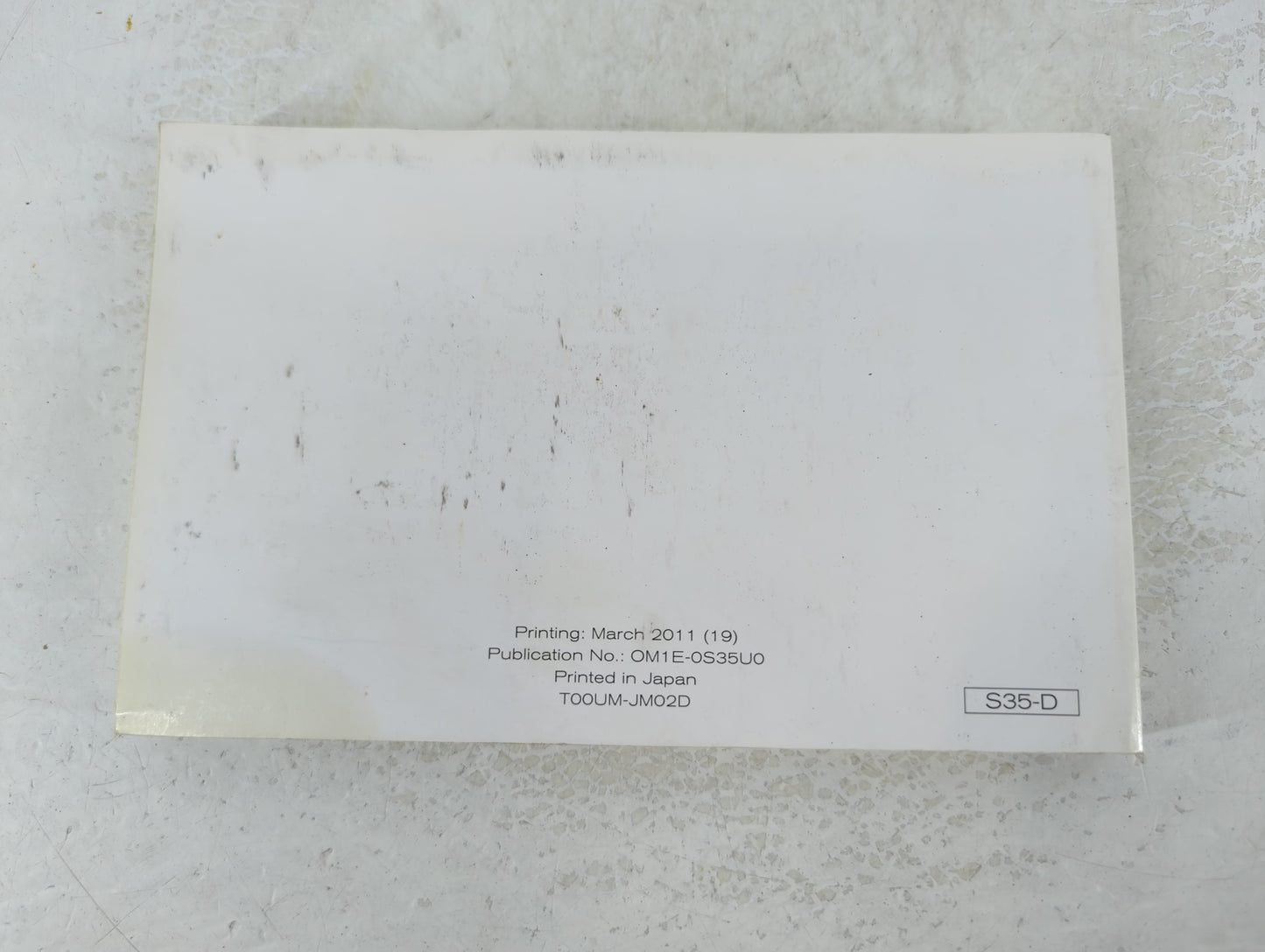 2011 Nissan Rogue Owners Manual Book Guide P/N:OM1E 0S35U0 OEM Used Auto Parts - Oemusedautoparts1.com
