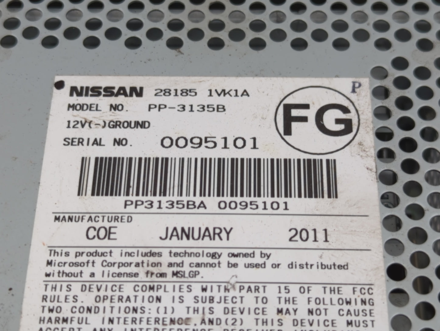 2011-2015 Nissan Rogue Radio AM FM Cd Player Receiver Replacement P/N:28185 1VK1A Fits Fits 2011 2012 2013 2014 2015 OEM Use