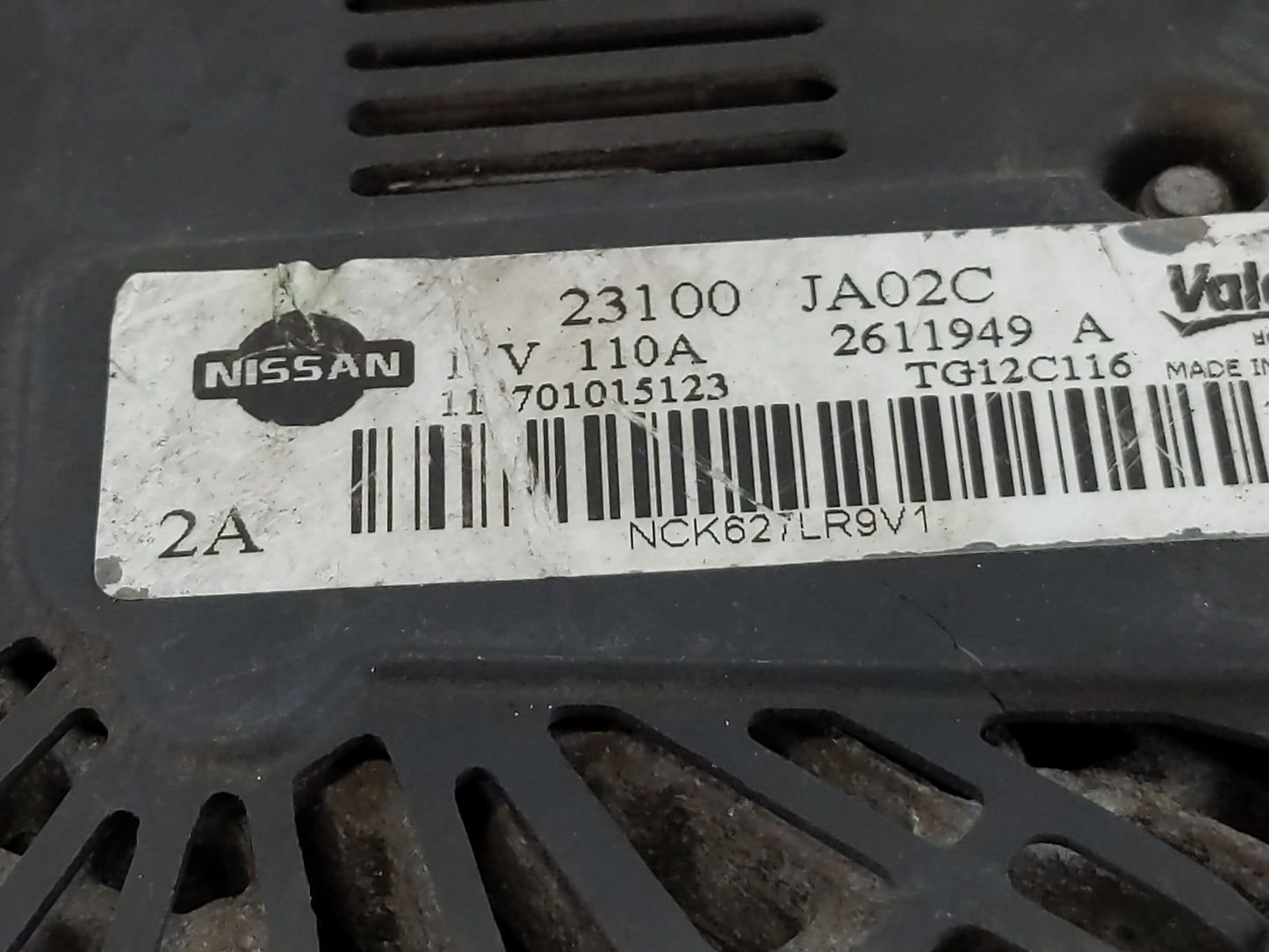 2011-2015 Nissan Rogue Alternator Replacement Generator Charging Assembly Engine OEM P/N:23100 JA02C Fits OEM Used Auto Part