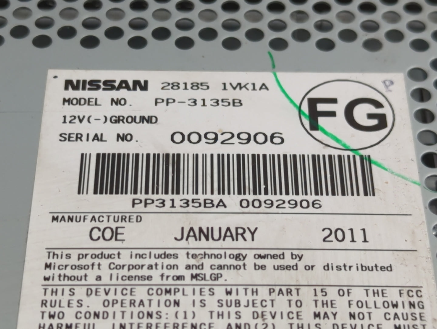 2011-2015 Nissan Rogue Radio AM FM Cd Player Receiver Replacement P/N:PP-3135B 28185 1VK1A Fits Fits 2011 2012 2013 2014 201
