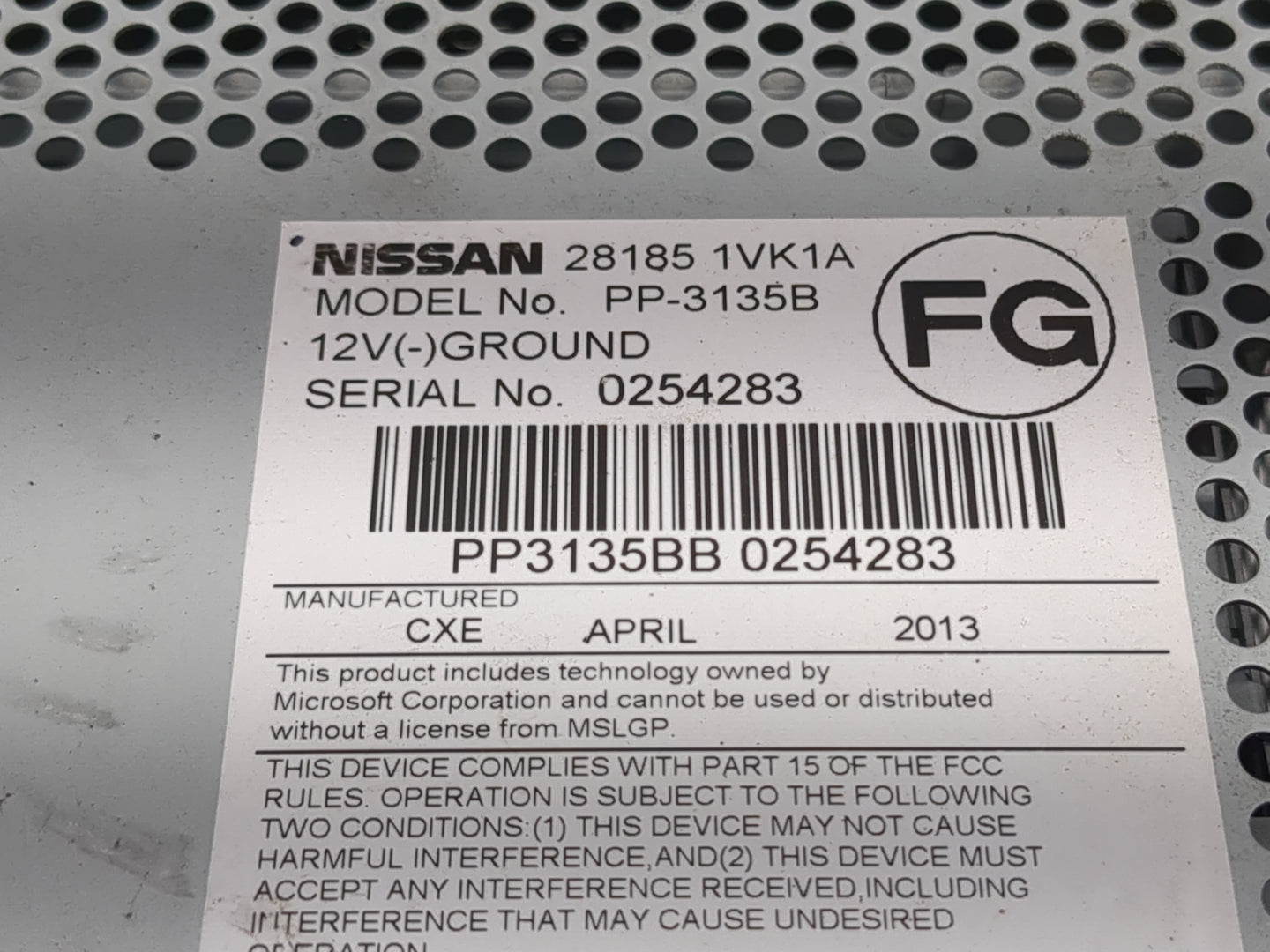 2011-2015 Nissan Rogue Radio AM FM Cd Player Receiver Replacement P/N:PP-3135B 28185 1VK1A Fits Fits 2011 2012 2013 2014 201
