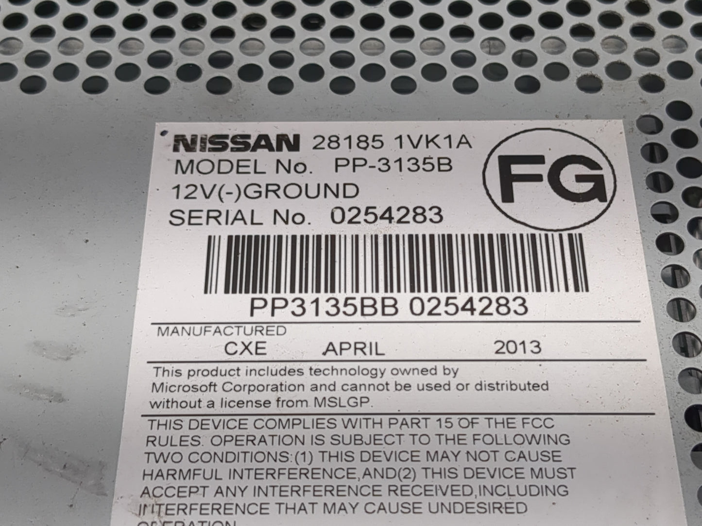 2011-2015 Nissan Rogue Radio AM FM Cd Player Receiver Replacement P/N:PP-3135B 28185 1VK1A Fits Fits 2011 2012 2013 2014 201