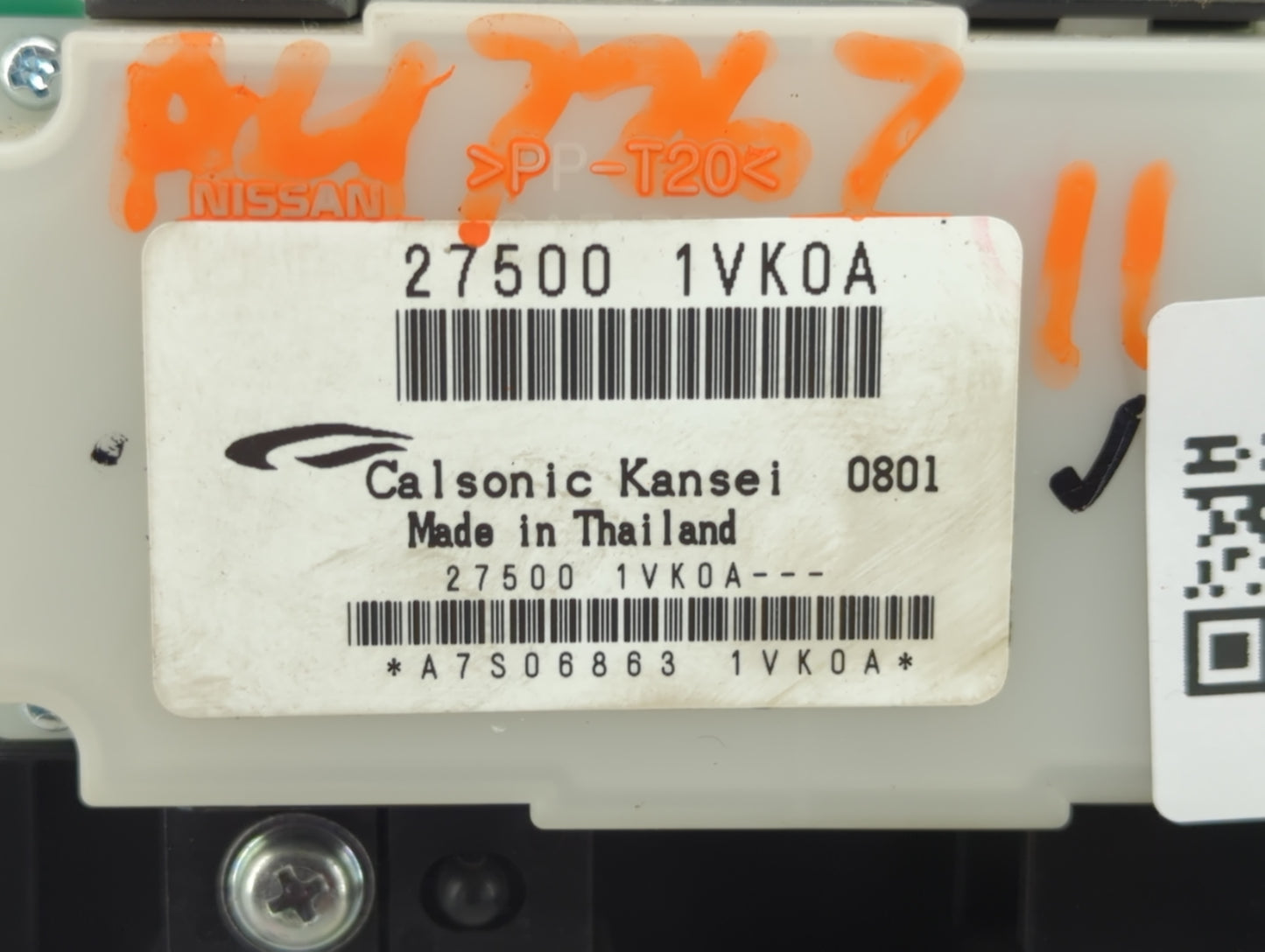 2011-2015 Nissan Rogue Climate Control Module Temperature AC/Heater Replacement P/N:27500 1VK0A Fits Fits 2011 2012 2013 201