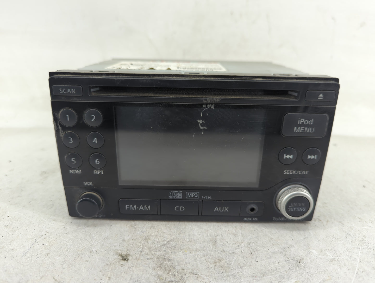 2011-2012 Nissan Rogue Radio AM FM Cd Player Receiver Replacement P/N:28185 1VK0A Fits Fits 2011 2012 OEM Used Auto Parts - 
