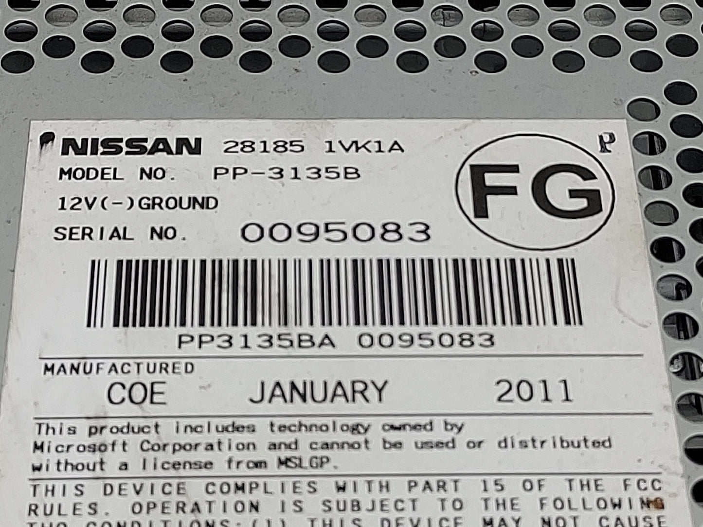 2011-2015 Nissan Rogue Radio AM FM Cd Player Receiver Replacement P/N:28185 1VK1A PP-3135B Fits Fits 2011 2012 2013 2014 201