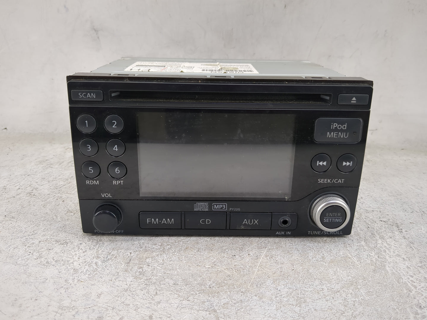 2011-2012 Nissan Rogue Radio AM FM Cd Player Receiver Replacement P/N:28185 1VK0A CQ-JN00E04D Fits Fits 2011 2012 OEM Used A