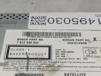 2011 Nissan Rogue Radio AM FM Cd Player Receiver Replacement P/N:7612830042 259151VK0B Fits OEM Used Auto Parts - Oemusedaut