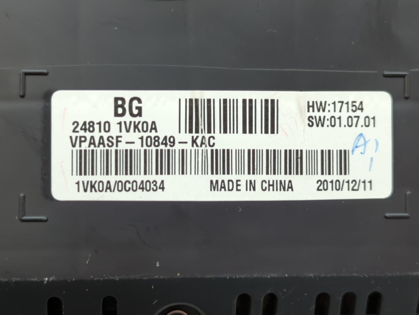 2011-2012 Nissan Rogue Instrument Cluster Speedometer Gauges P/N:24810 1VX0A 24810-1VX5A, 24810 1VK0A Fits Fits 2011 2012 OE