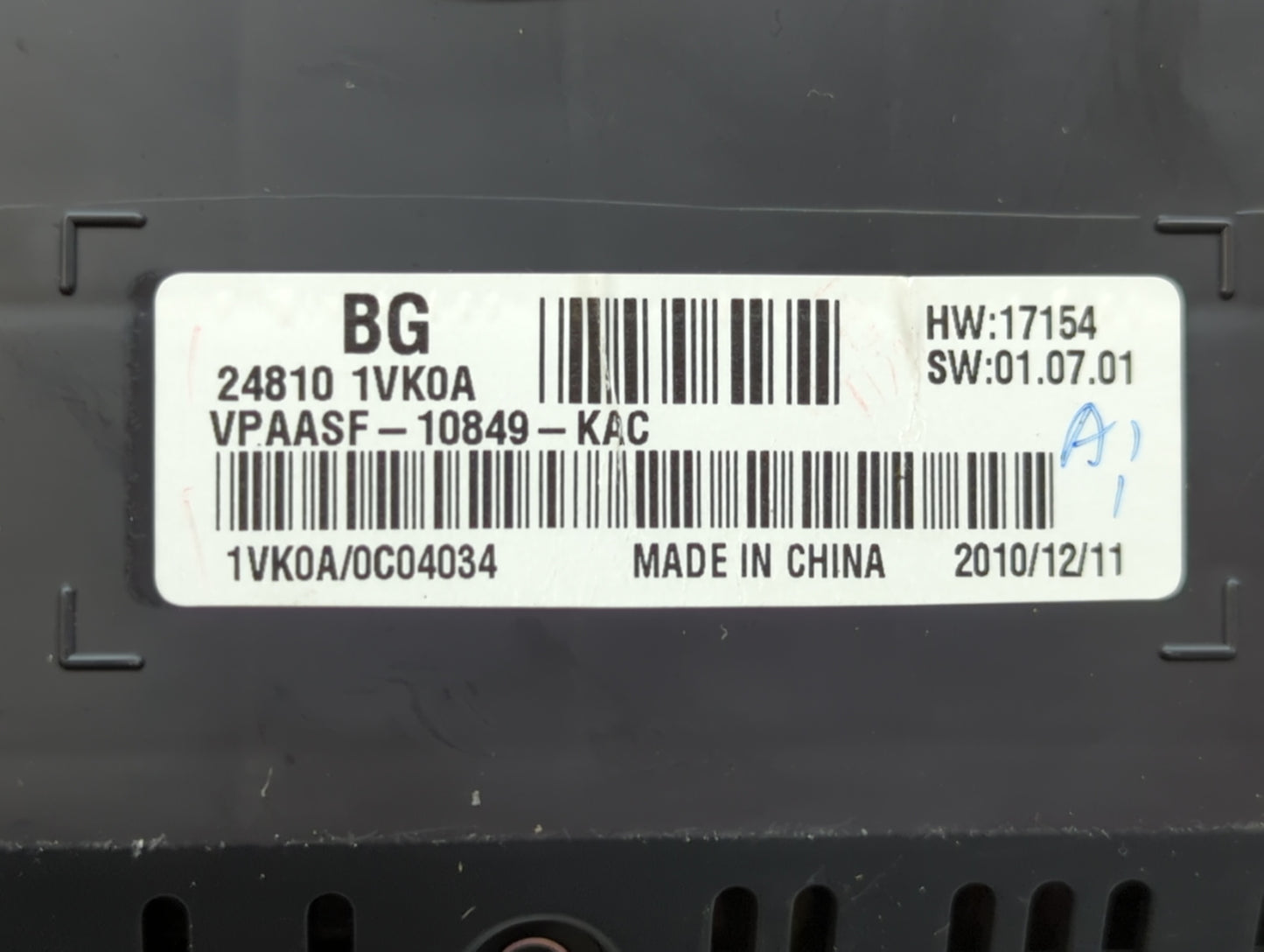 2011-2012 Nissan Rogue Instrument Cluster Speedometer Gauges P/N:24810 1VX0A 24810-1VX5A, 24810 1VK0A Fits Fits 2011 2012 OE
