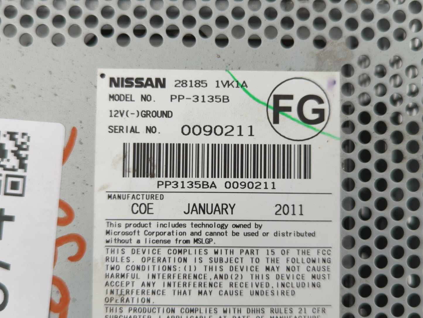 2011-2015 Nissan Rogue Radio AM FM Cd Player Receiver Replacement P/N:28185 1VK1A 28185 1VX2A Fits Fits 2011 2012 2013 2014 
