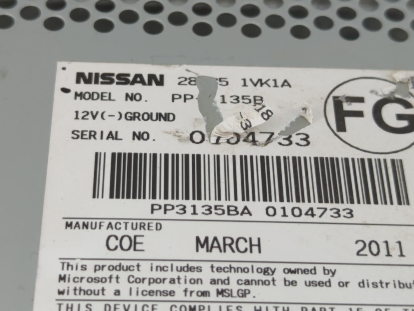2011-2015 Nissan Rogue Am Fm Cd Player Radio Receiver - Oemusedautoparts1.com