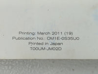 2011 Nissan Rogue Owners Manual Book Guide OEM Used Auto Parts - Oemusedautoparts1.com