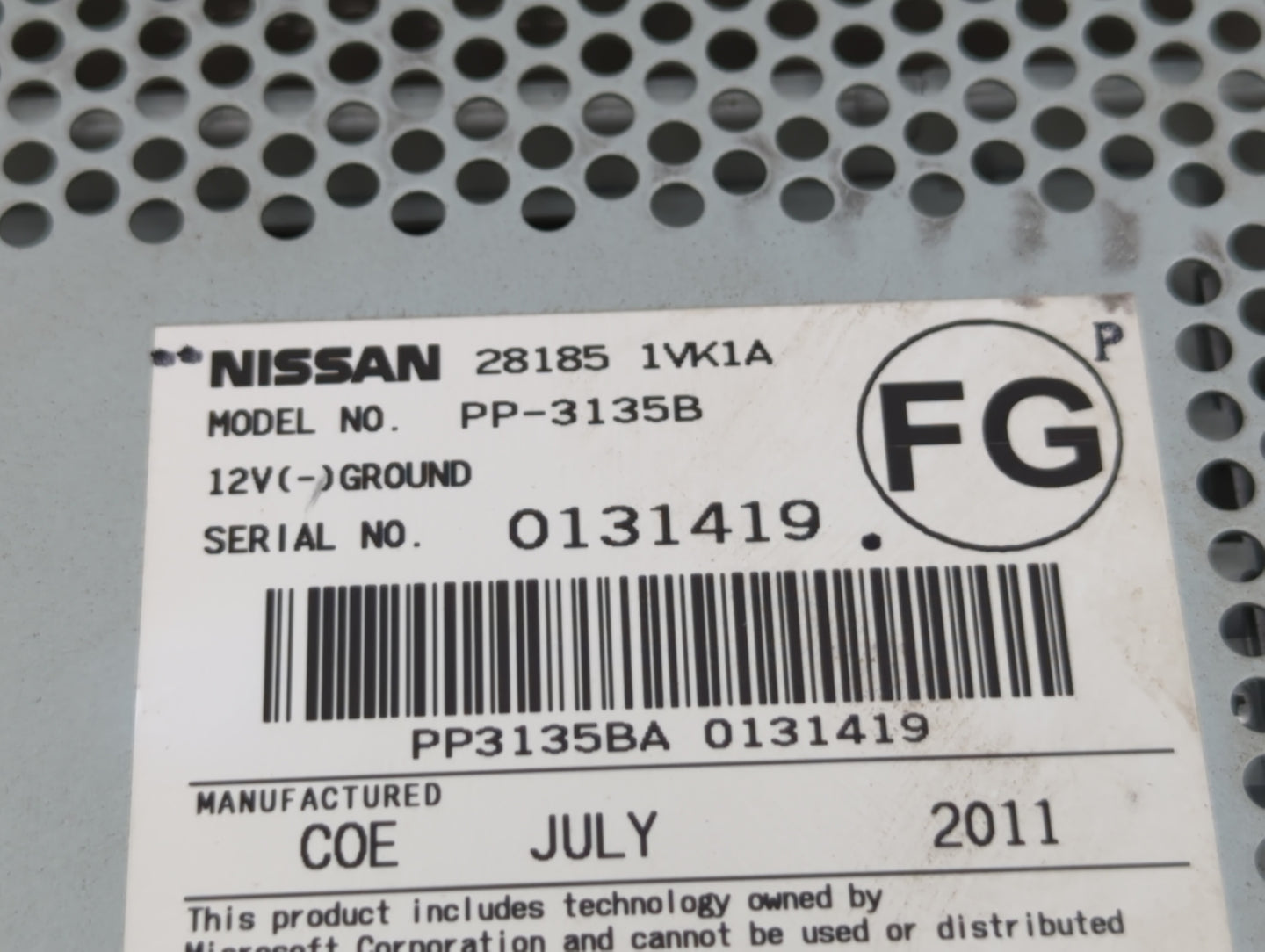 2011-2015 Nissan Rogue Radio AM FM Cd Player Receiver Replacement P/N:28185 1VK1A 28185 1VX2A Fits Fits 2011 2012 2013 2014 