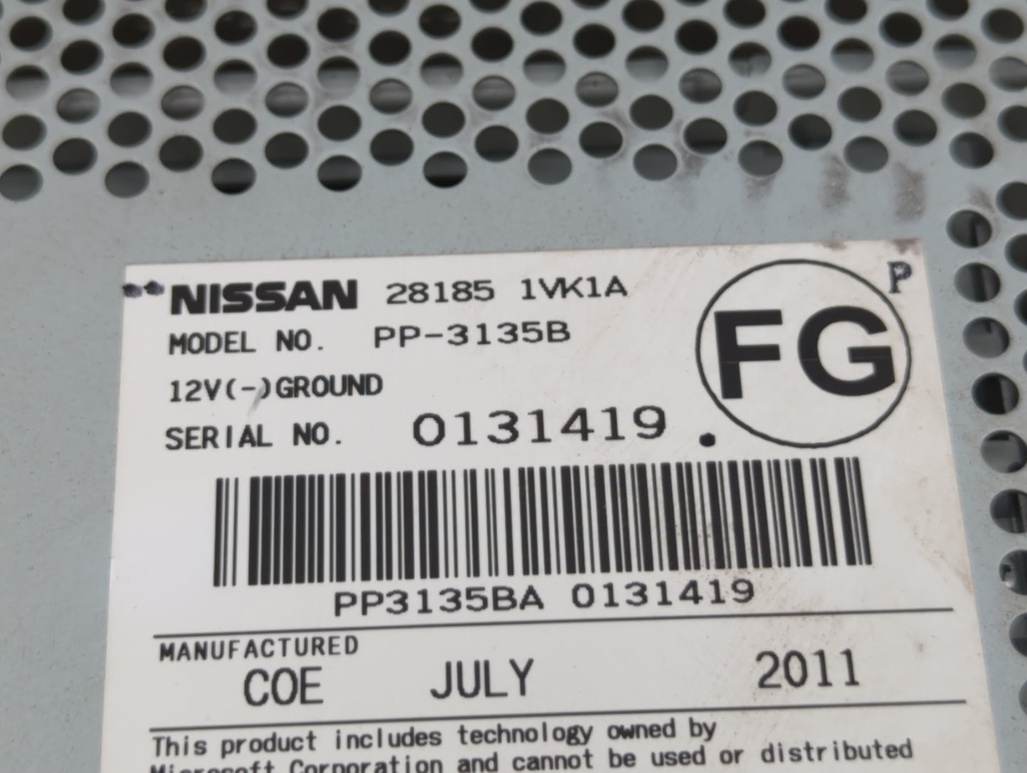 2011-2015 Nissan Rogue Radio AM FM Cd Player Receiver Replacement P/N:28185 1VK1A 28185 1VX2A Fits Fits 2011 2012 2013 2014 