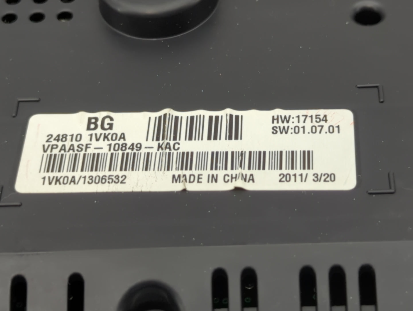 2011-2012 Nissan Rogue Instrument Cluster Speedometer Gauges P/N:24810 1VX0A 24810-1VX5A, 24810 1VK0A Fits Fits 2011 2012 OE