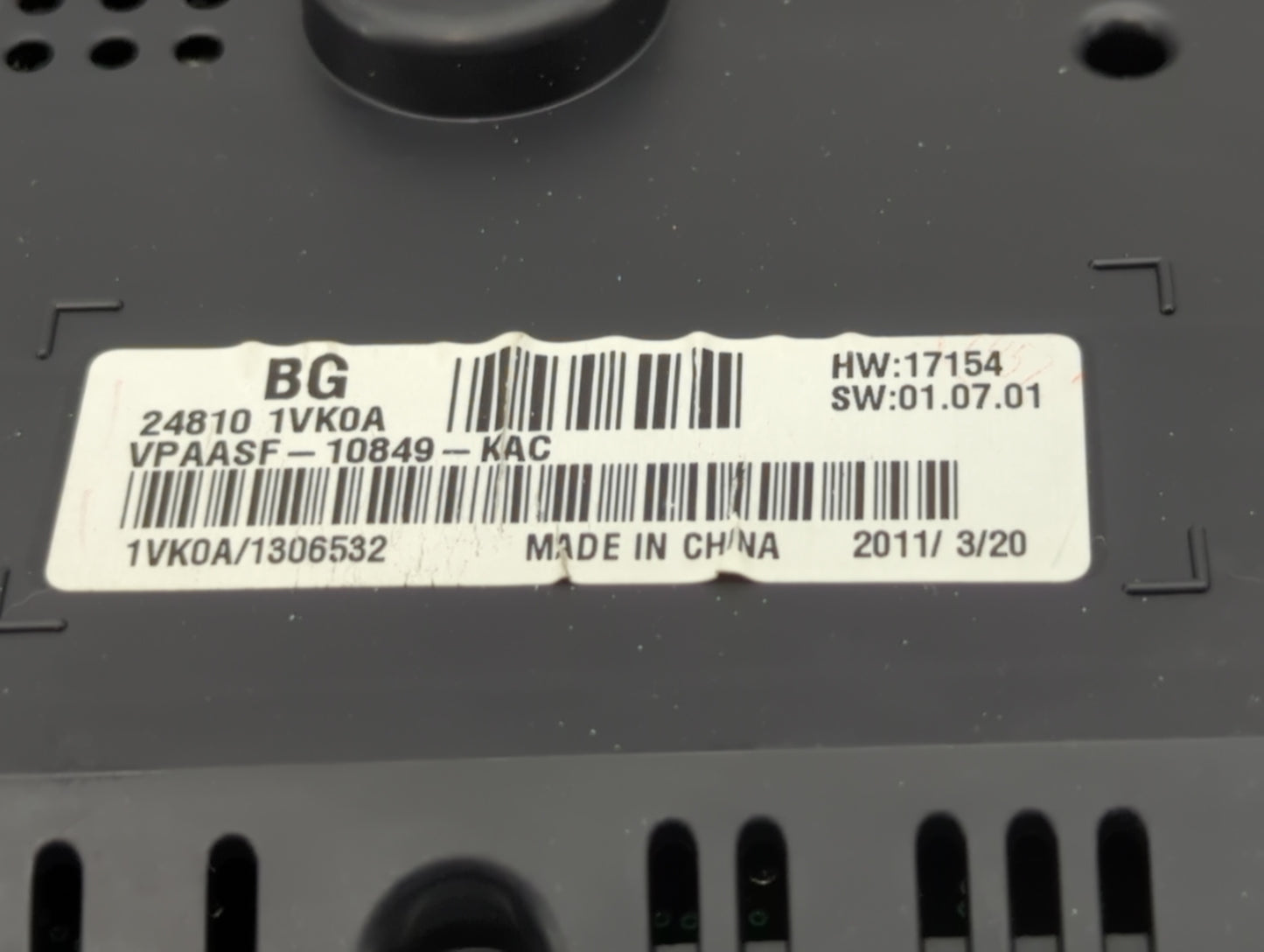 2011-2012 Nissan Rogue Instrument Cluster Speedometer Gauges P/N:24810 1VX0A 24810-1VX5A, 24810 1VK0A Fits Fits 2011 2012 OE