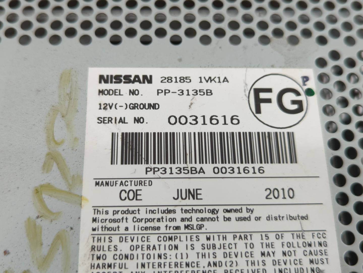 2011-2015 Nissan Rogue Am Fm Cd Player Radio Receiver - Oemusedautoparts1.com