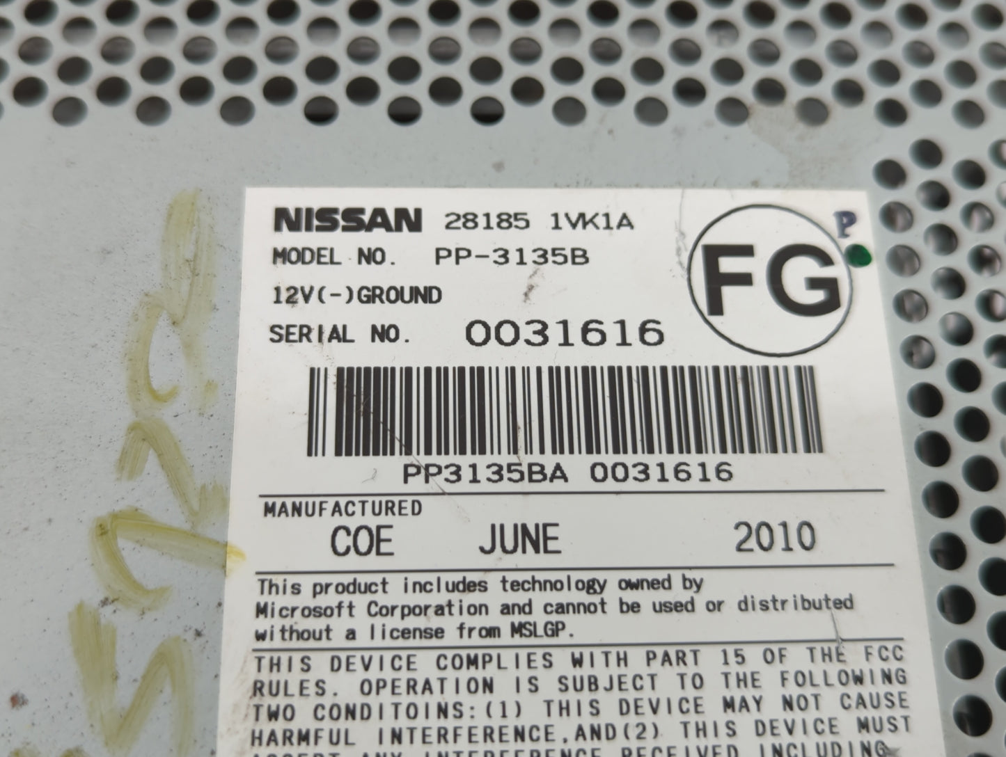 2011-2015 Nissan Rogue Am Fm Cd Player Radio Receiver - Oemusedautoparts1.com