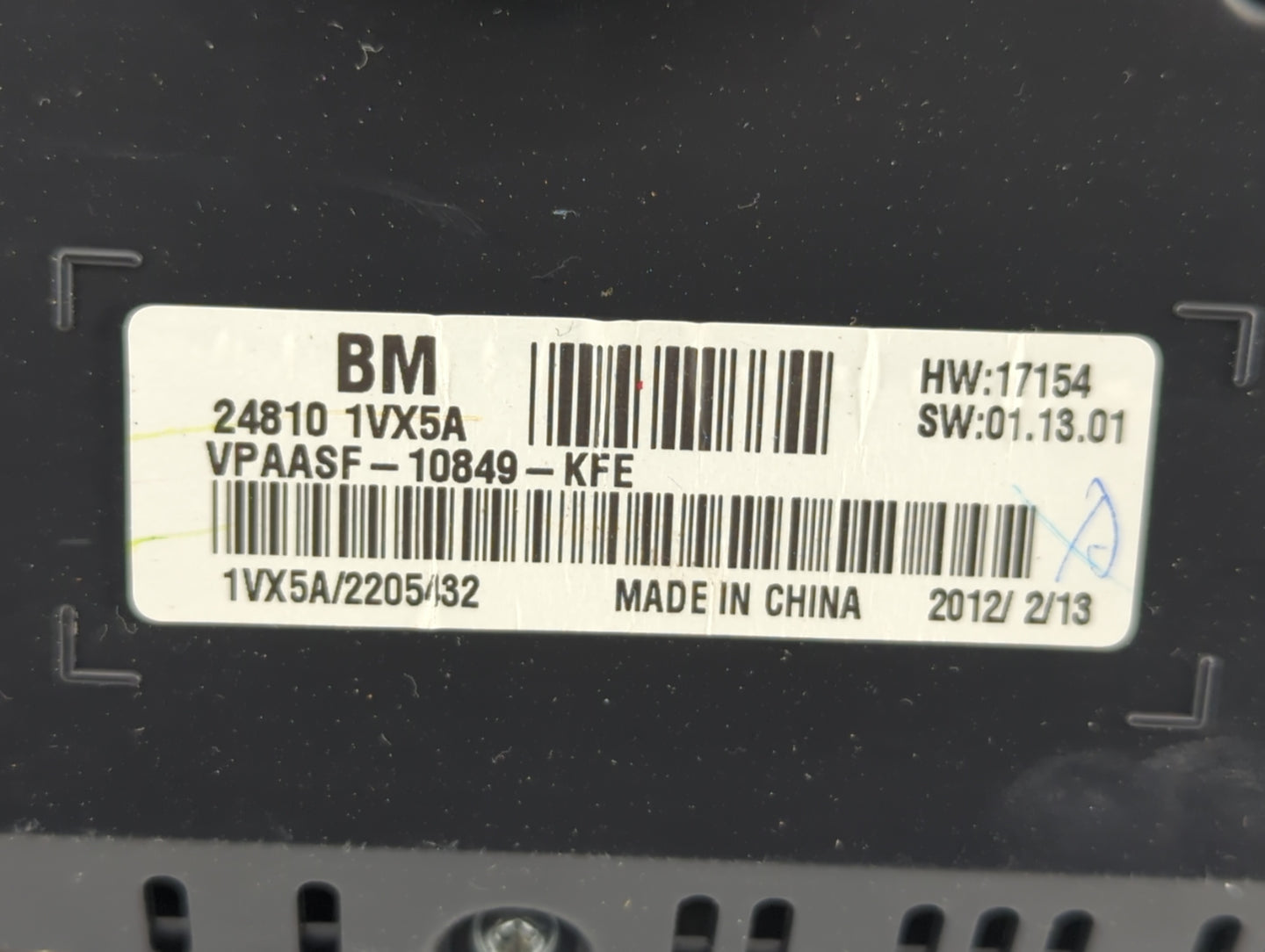 2011-2012 Nissan Rogue Instrument Cluster Speedometer Gauges P/N:24810 1VX5A Fits Fits 2011 2012 OEM Used Auto Parts - Oemus