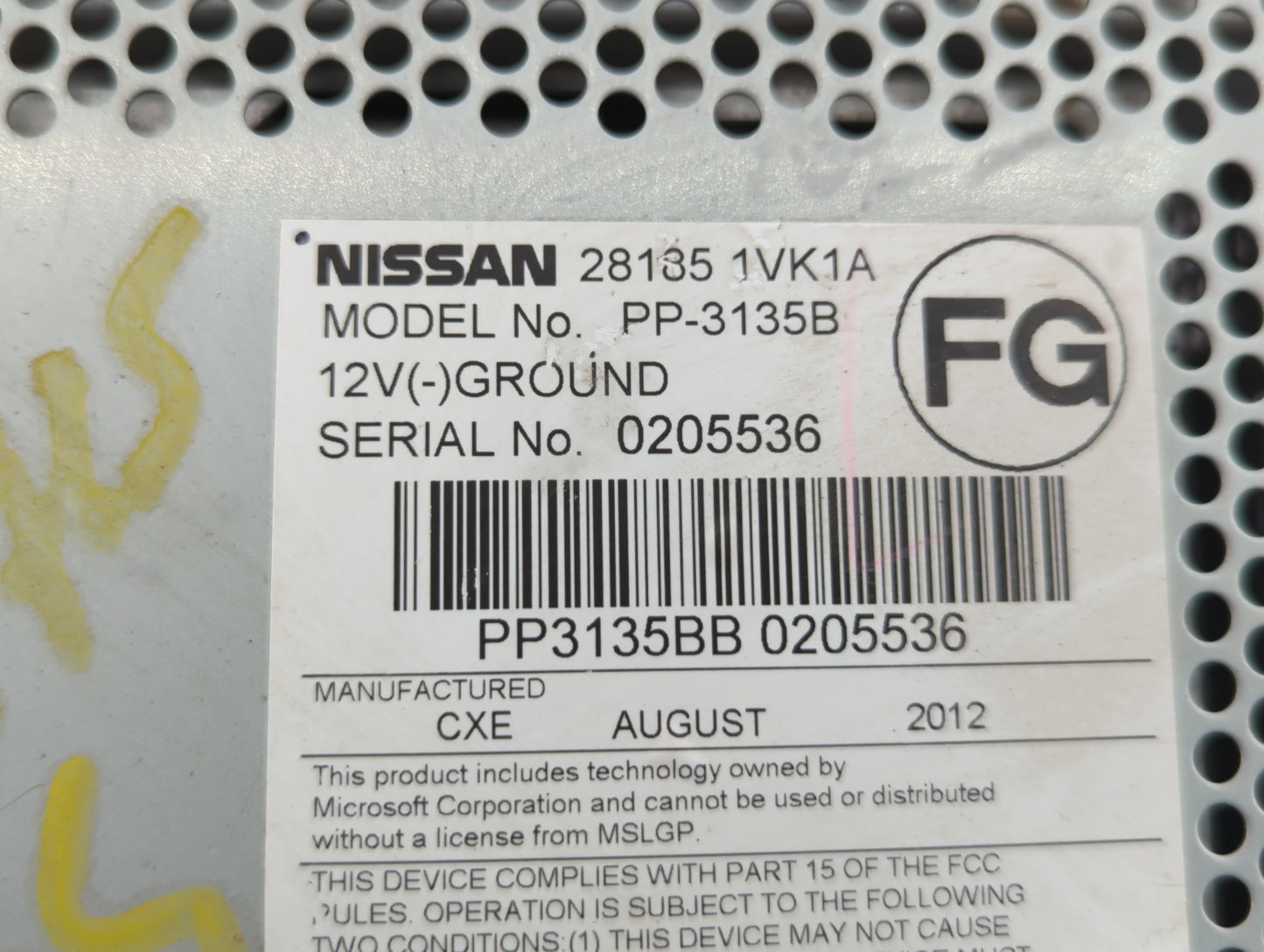 2011-2015 Nissan Rogue Radio AM FM Cd Player Receiver Replacement P/N:28185 1VK1A Fits Fits 2011 2012 2013 2014 2015 OEM Use
